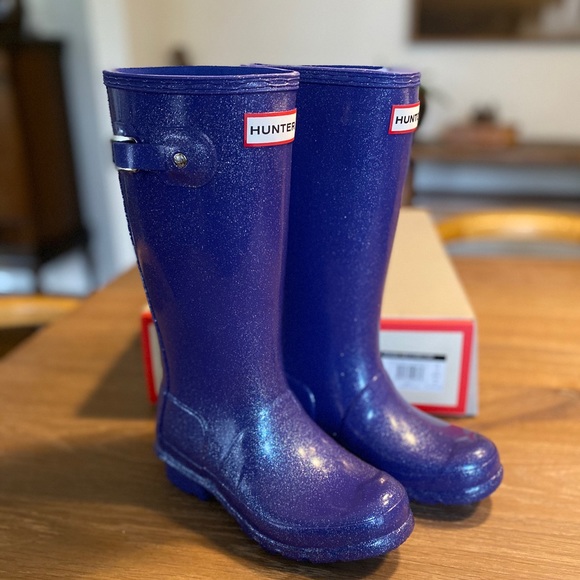 Hunter Other - New w/box Hunter Glitter boots little girls size 1